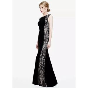 R&M Richards Gown Size 12 Formal Mother Bride Evening Gown Black Nude 8529 New